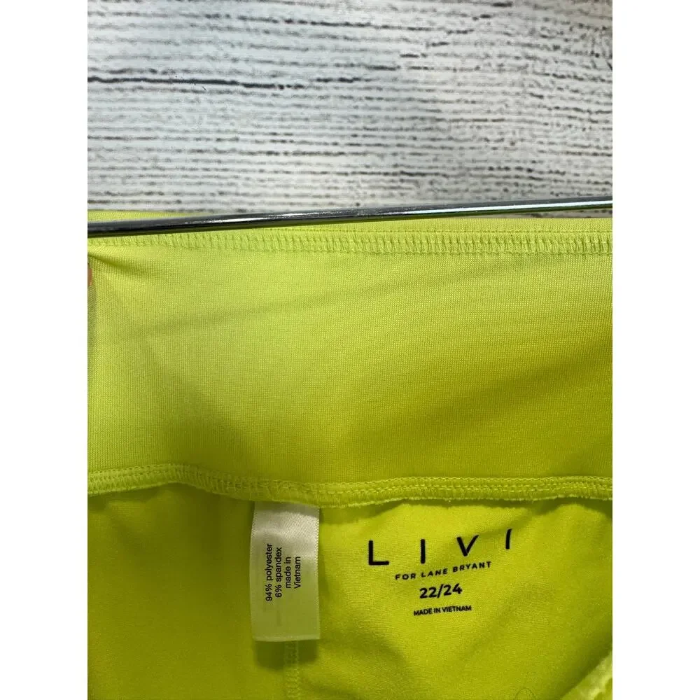 Livi Lane Bryant Active Plus Size Lime Green Sporty Skort Size 22/24